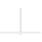 Ekena Millwork Eugene Architectural Grade PVC Gable Bracket, 108"W x 67 1/2"H x 4"D x 4"F, 15/12 Pitch GBP108X68X0404EUG00 - alternate 2